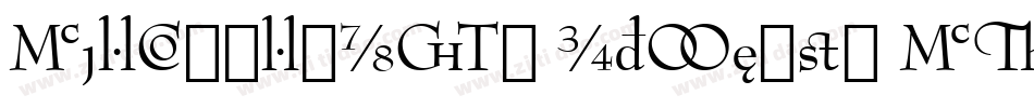 BernhardMod ItSwash BT Italic Swash字体转换